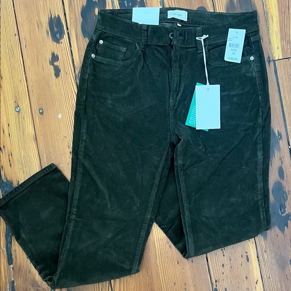 DL1961 Women's Olive Green Corduroy Jeans - Picture 1 of 5